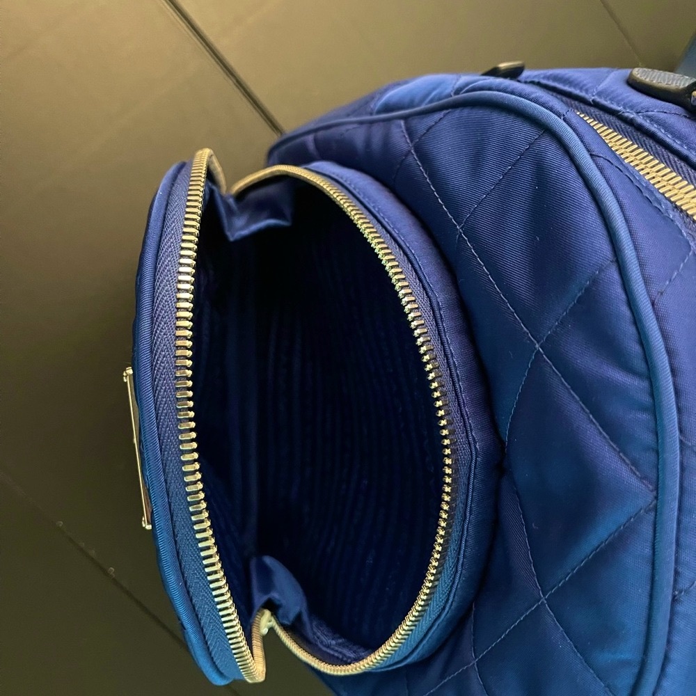 Authentic Prada Re-Nylon Royal Blue Chic Backpack New with Tags!! - Picture 5 of 9